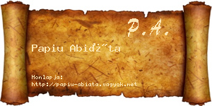 Papiu Abiáta névjegykártya